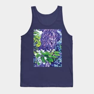 The Beginning of Spring, New blossoms budding on an early spring day, Spring Blossoms.Oil painting style Tank Top
